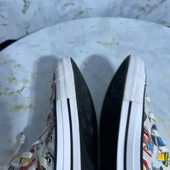 Converse All Star Chuck Taylor Youth Kids Size 4.5 Shoes White Colorful Sneakers - Picture 11 of 13